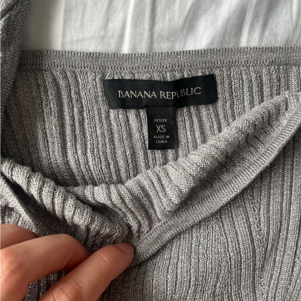 Banana Republic sparkly sweetheart neck top